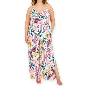 BAR III womens sleeveless wide-leg jumpsuit, size 14